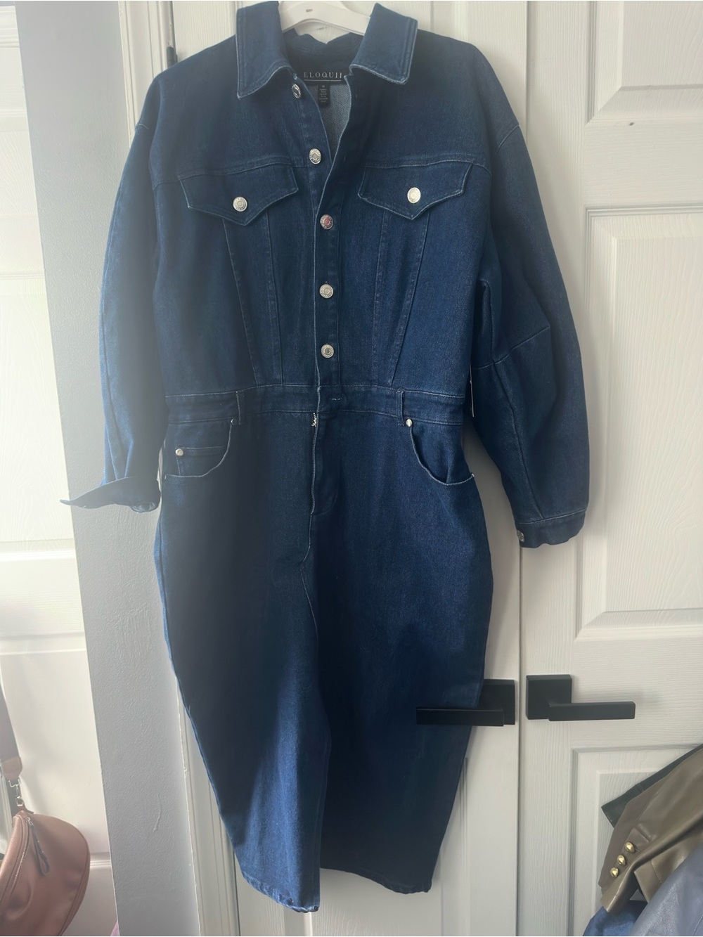 Eloquii Dark Indigo Denim Dress